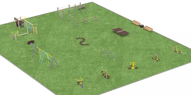 Дизайн проект спортплощадки разновозрастной  в Ижевске