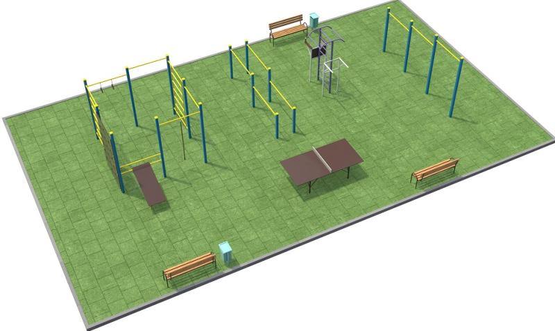 Проект спортплощадки 170 метров в Ижевске в Ижевске