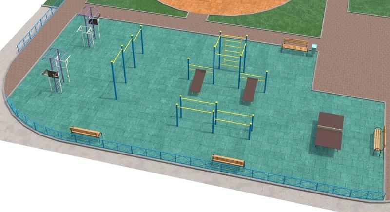 Проект спортивной площадки с столом теннисным в Ижевске