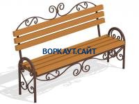 Лавочка кованная МАФ 1606 в Ижевске