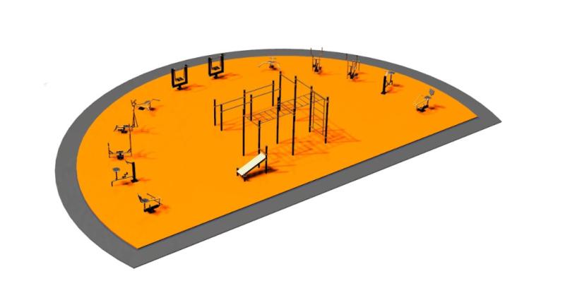 Дизайн проект спортплощадки Полукруглая в Ижевске
