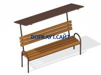 Лавочка под навесом МАФ 1607 в Ижевске