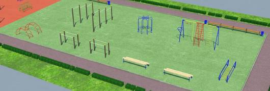 Проект детско-спортивной площадки для школы - детсада в Ижевске