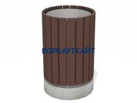 Урна деревянная круглая с бетонным основанием МАФ 1632 в Ижевске