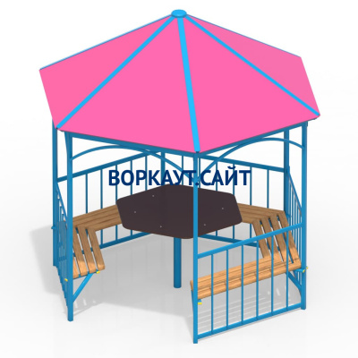 Беседка со столом и лавками МАФ 4121 в Ижевске