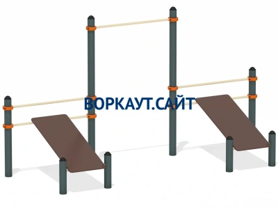 Воркаут с турником и двойной скамьей для пресса ВС-28 в Ижевске