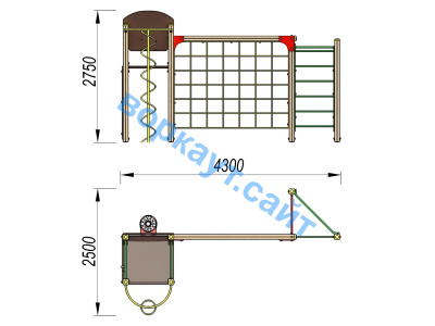 Детский спортивный комплекс Игровой ДСК 3111 в Ижевске Детский спортивный комплекс Игровой ДСК 3111 в Ижевске