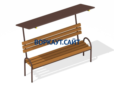 Лавочка под навесом МАФ 1607 в Ижевске