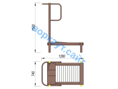 Уличный тренажер Беговая дорожка УТ 009 в Ижевске
