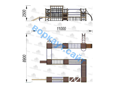 Детский спортивный комплекс Полоса препятствий ДСК 3116 в Ижевске