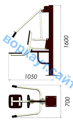 Уличный тренажер "Жим от груди" УТ 002 в Ижевске