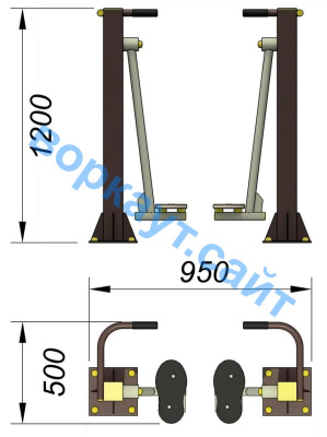 Уличный тренажер "Ходьба в пространстве" УТ 005 в Ижевске