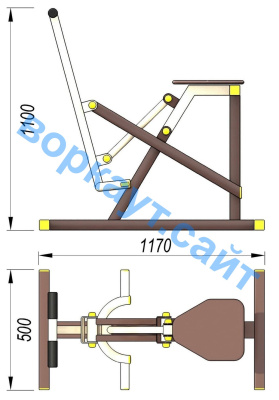 Уличный тренажер "Наездник " УТ 006 в Ижевске