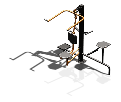 Уличный тренажер "Верхняя тяга Твистер стоя Твистер сидя" УТ336 в Ижевске