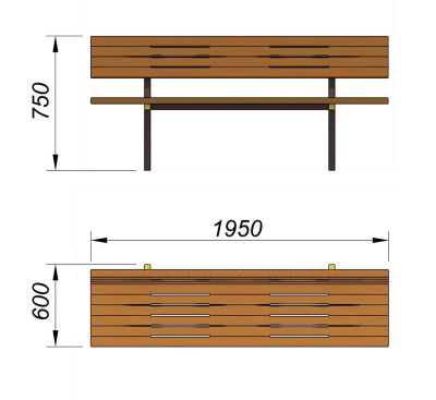 Диван уличный МАФ 1608 в Ижевске