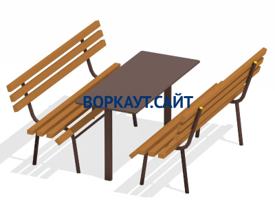Дачный комплект из 2 лавочек и стола МАФ 1620 в Ижевске