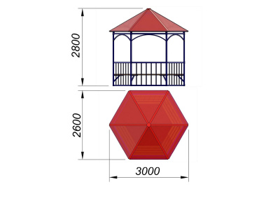 Беседка с лавками МАФ 4120 в Ижевске