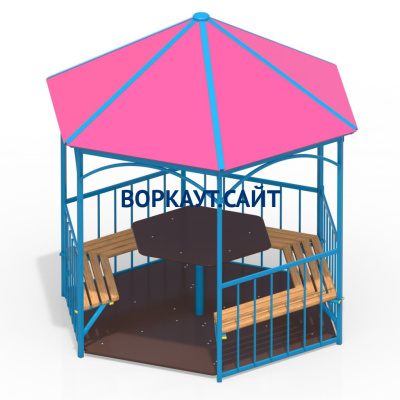 Беседка со столом, лавками и полом МАФ 4123 в Ижевске