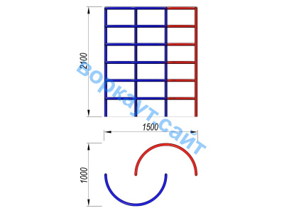 Шведская стенка полукруглая ДСК 3503 в Ижевске